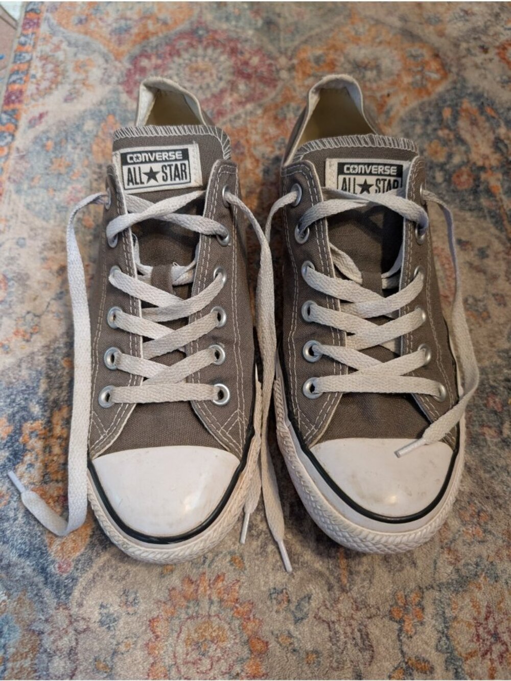 CONVERSE ALL STAR Gray Grey Classic Low Top SHOES, Unisex Men's Sz 7, Women's 9